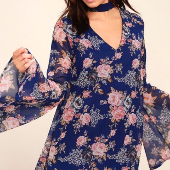 Lulus Feeling of Love Floral Print Shift Dress XS - Picture 3 of 14